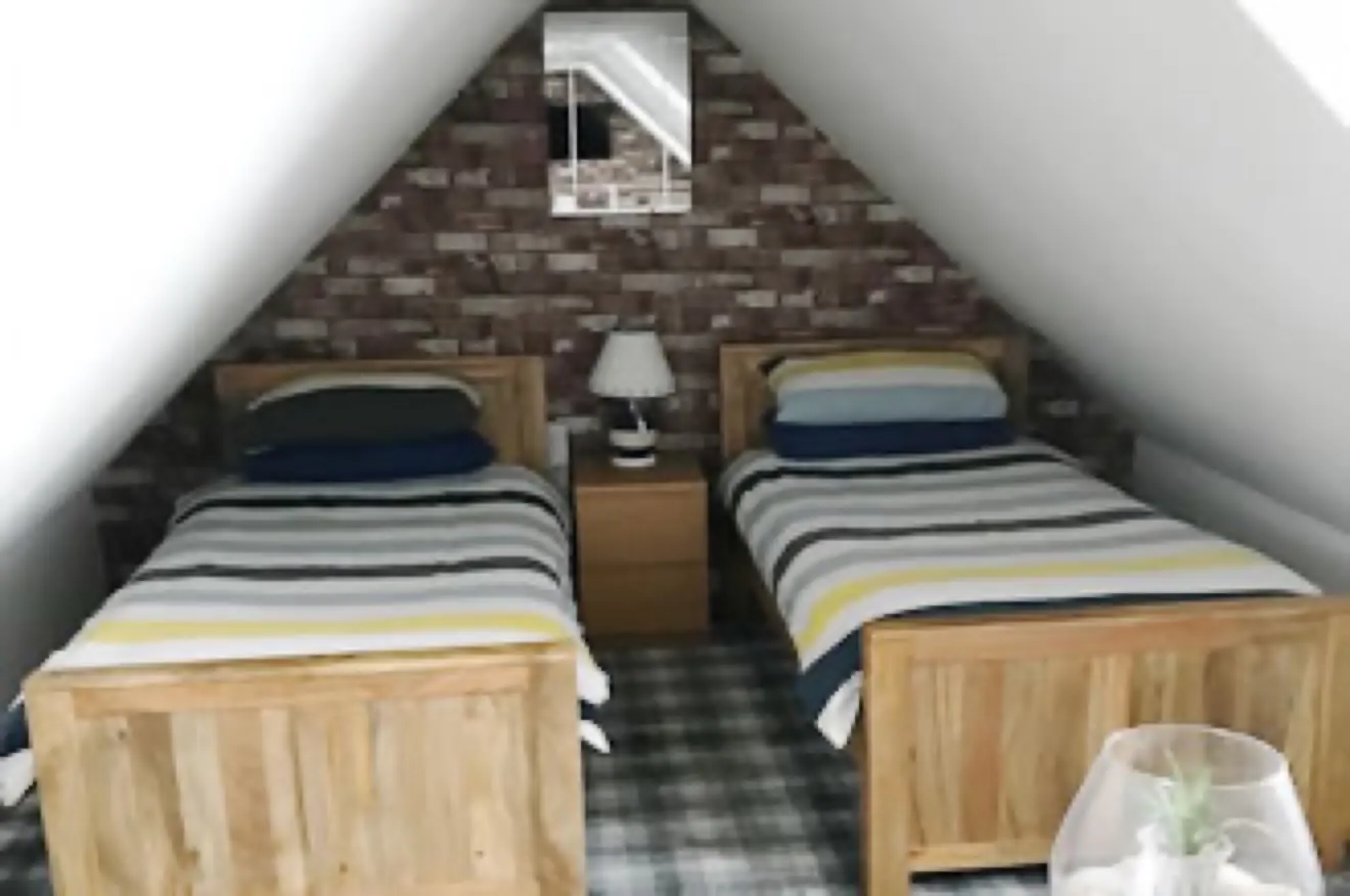 Bedroom Upstairs Right at Cladach Cottage